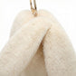 Faux Fur Clutch Handbag with Gold Tone Kiss Lock Closure Top Handle and Chain Strap