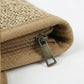 Woven Straw Tote Bag with Contrast Panel Bow Accent Dual Shoulder Straps