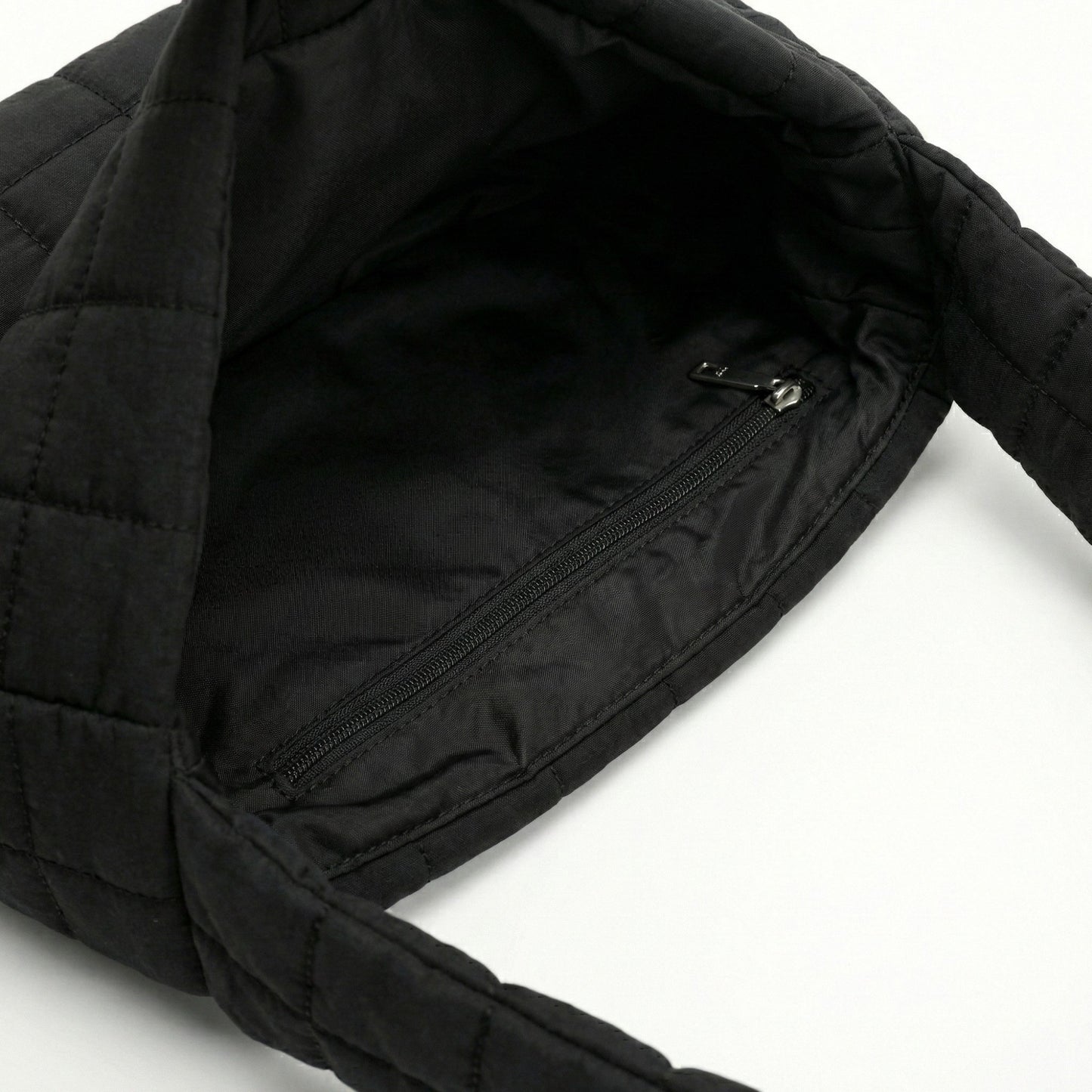 Quilted Shoulder Bag with Padded Strap Soft Lightweight Nylon Construction
