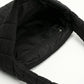 Quilted Shoulder Bag with Padded Strap Soft Lightweight Nylon Construction