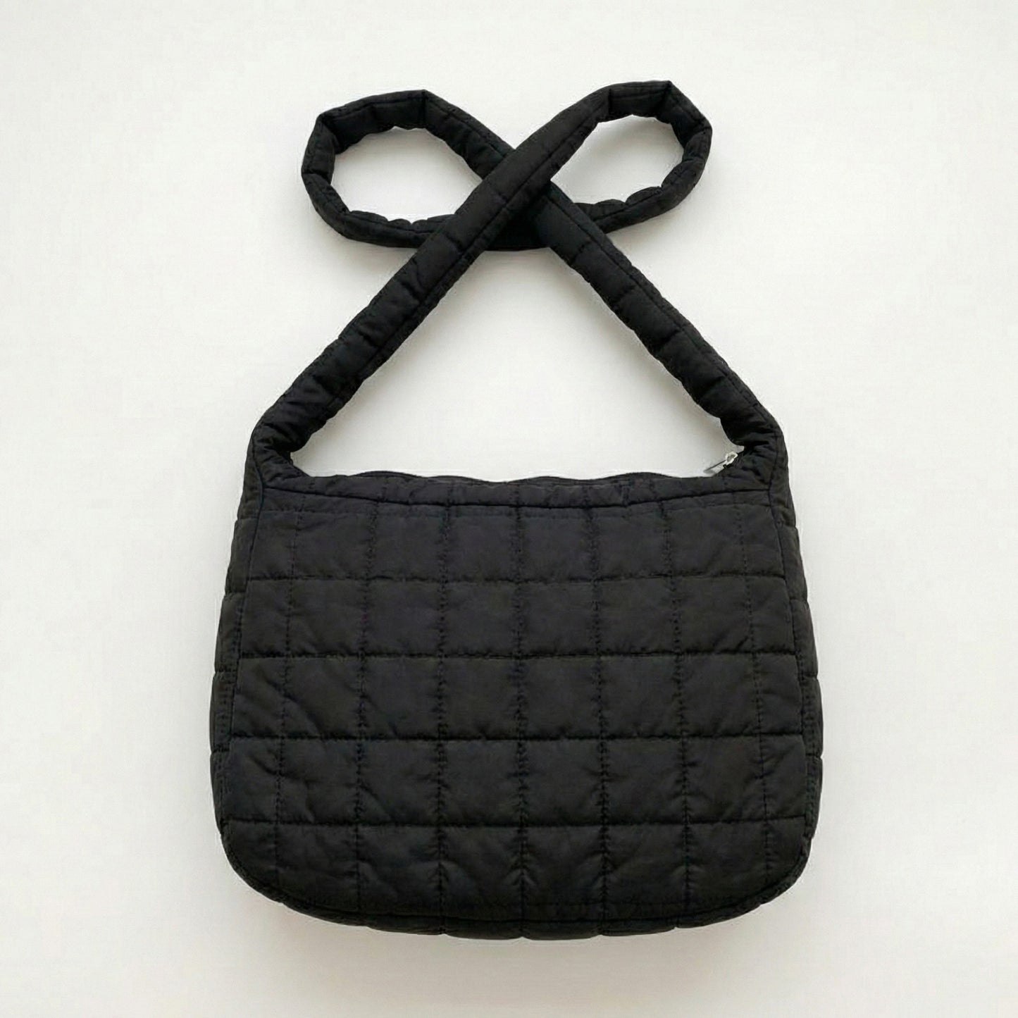Quilted Shoulder Bag with Padded Strap Soft Lightweight Nylon Construction