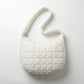 Quilted Shoulder Bag with Padded Strap Soft Lightweight Nylon Construction