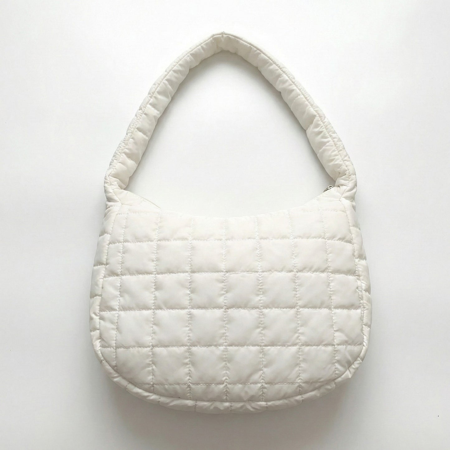 Quilted Shoulder Bag with Padded Strap Soft Lightweight Nylon Construction