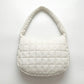 Quilted Shoulder Bag with Padded Strap Soft Lightweight Nylon Construction