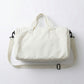 Nylon Weekender Duffle Bag with Multiple Front Pockets Adjustable Crossbody Strap