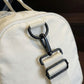 Nylon Weekender Duffle Bag with Multiple Front Pockets Adjustable Crossbody Strap