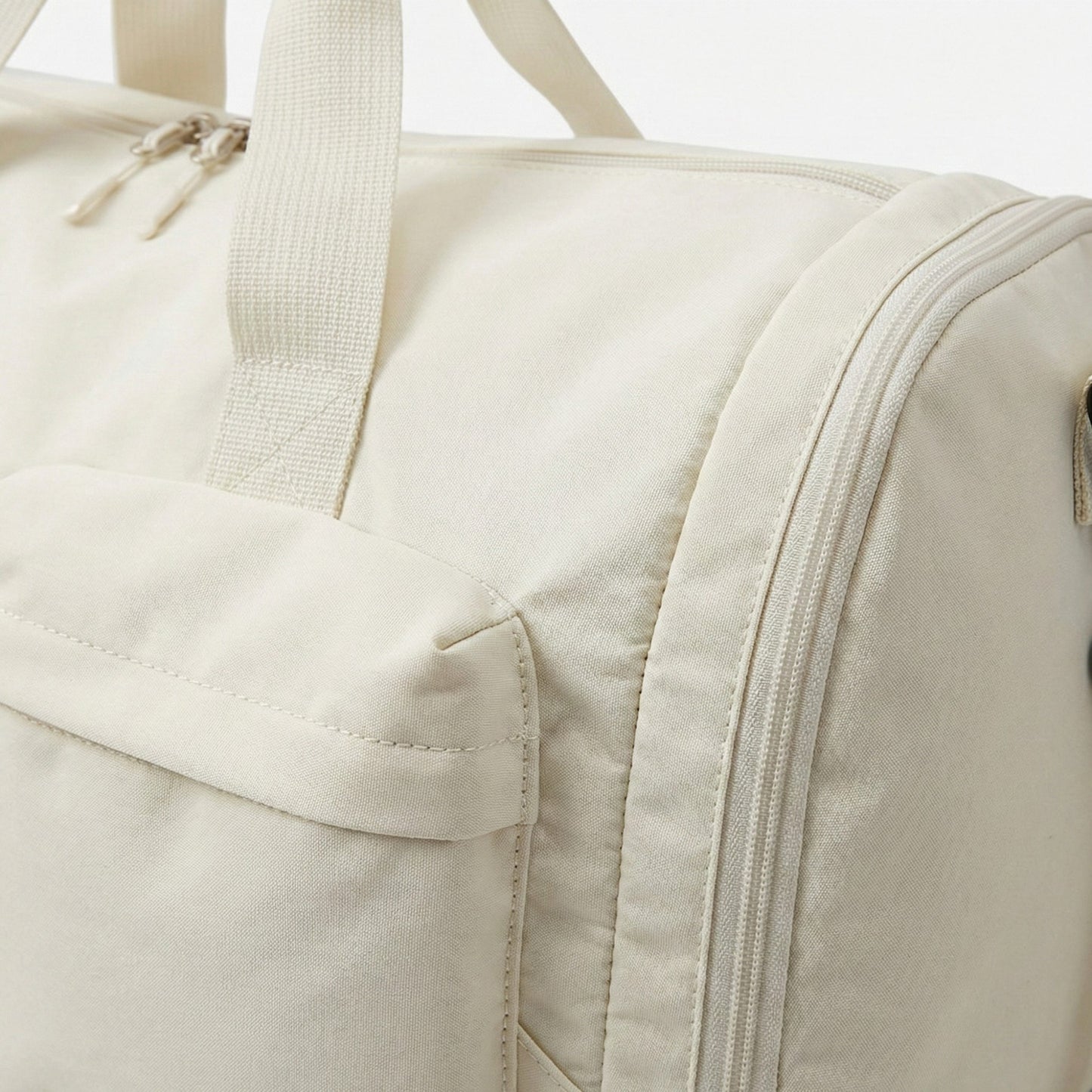 Nylon Weekender Duffle Bag with Multiple Front Pockets Adjustable Crossbody Strap