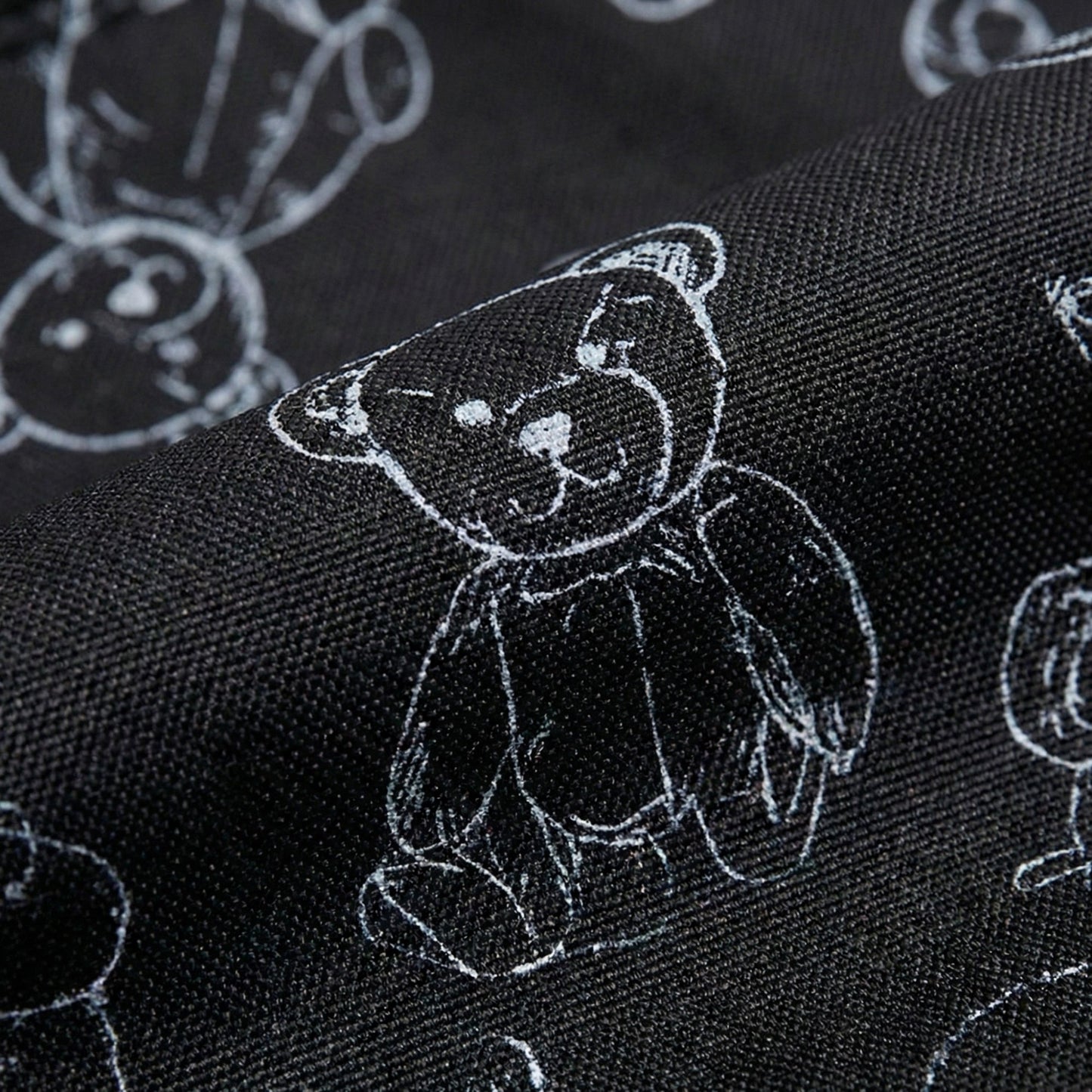 Insulated Lunch Tote Bag with Teddy Bear Print Adjustable Shoulder Strap