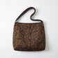 Leopard Print Hobo Shoulder Bag with Soft Slouchy Silhouette and Wide Strap