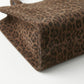 Leopard Print Hobo Shoulder Bag with Soft Slouchy Silhouette and Wide Strap