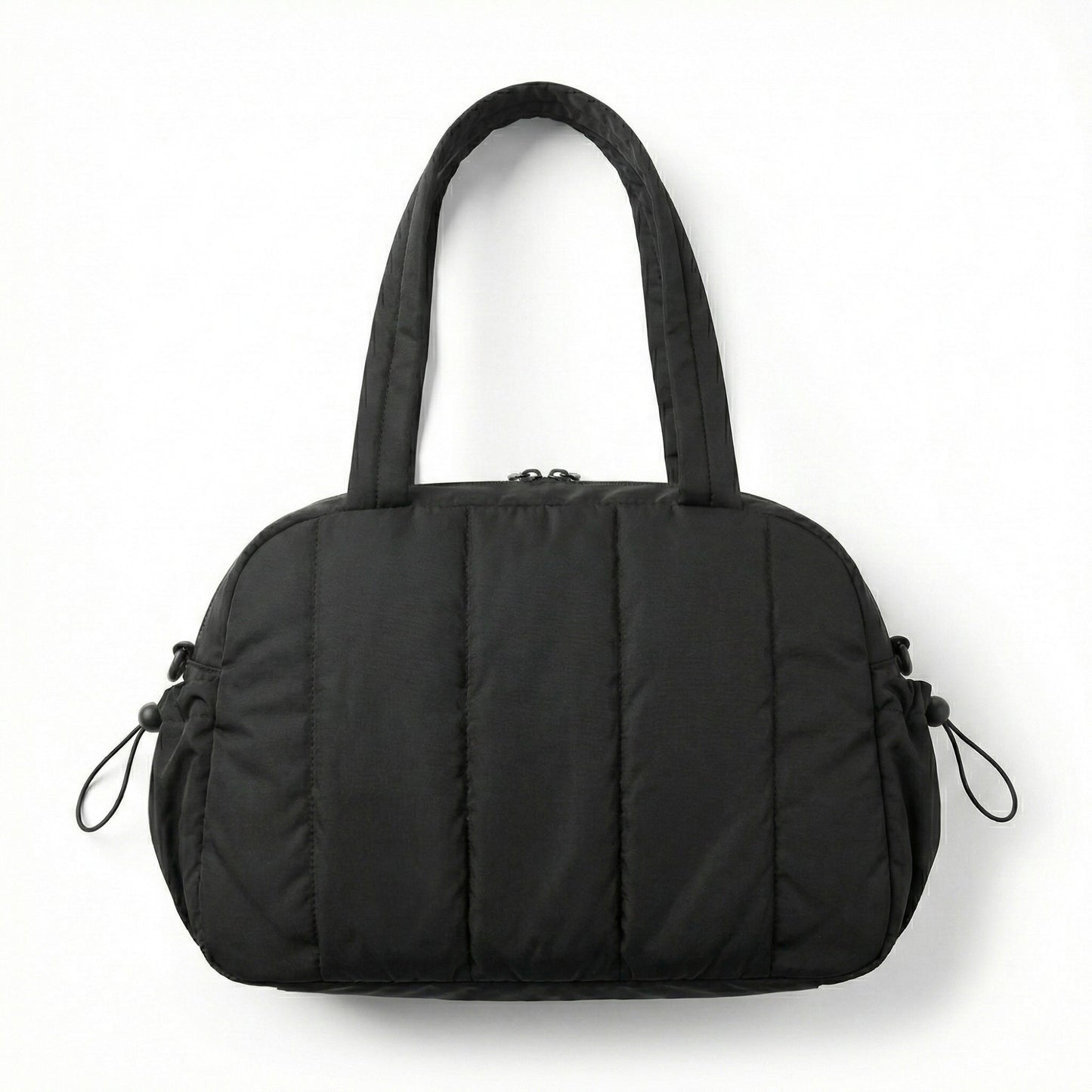 Quilted Sports Duffle Bag with Adjustable Shoulder Strap Multi Pocket Storage