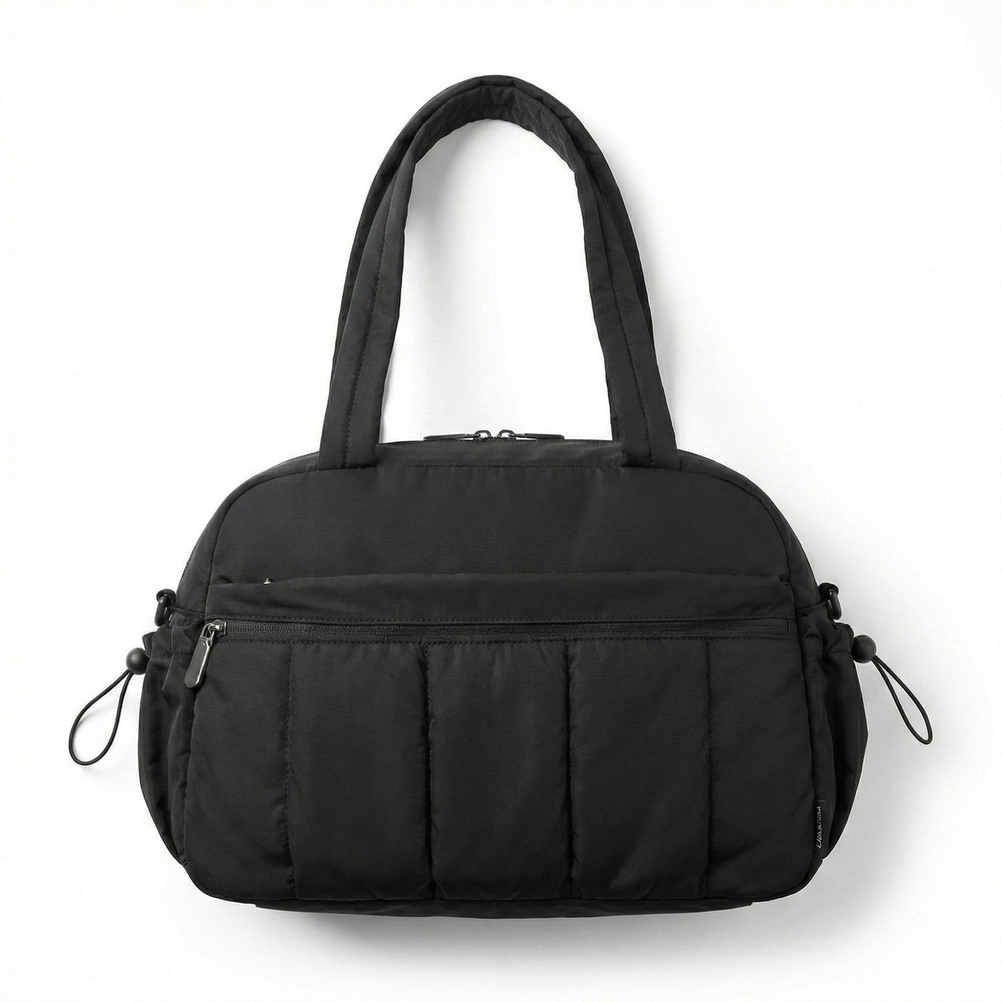Quilted Sports Duffle Bag with Adjustable Shoulder Strap Multi Pocket Storage
