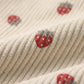 Insulated Lunch Tote Bag with Foil Lining Strawberry Print Corduroy and Top Handle