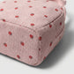 Insulated Lunch Tote Bag with Foil Lining Strawberry Print Corduroy and Top Handle