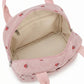 Insulated Lunch Tote Bag with Foil Lining Strawberry Print Corduroy and Top Handle