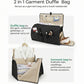 Travel Duffel Bag with Garment Compartment Detachable Strap and Multi Pocket Storage