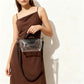Clear Crossbody Bag with Removable Strap Top Handle and Snap Flap Closure