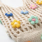 Women Crochet Shoulder Tote Bag Floral Applique Lightweight Slouchy Handbag