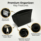 Tote Bag Organizer Insert with Structured Panels and Interior Pocket