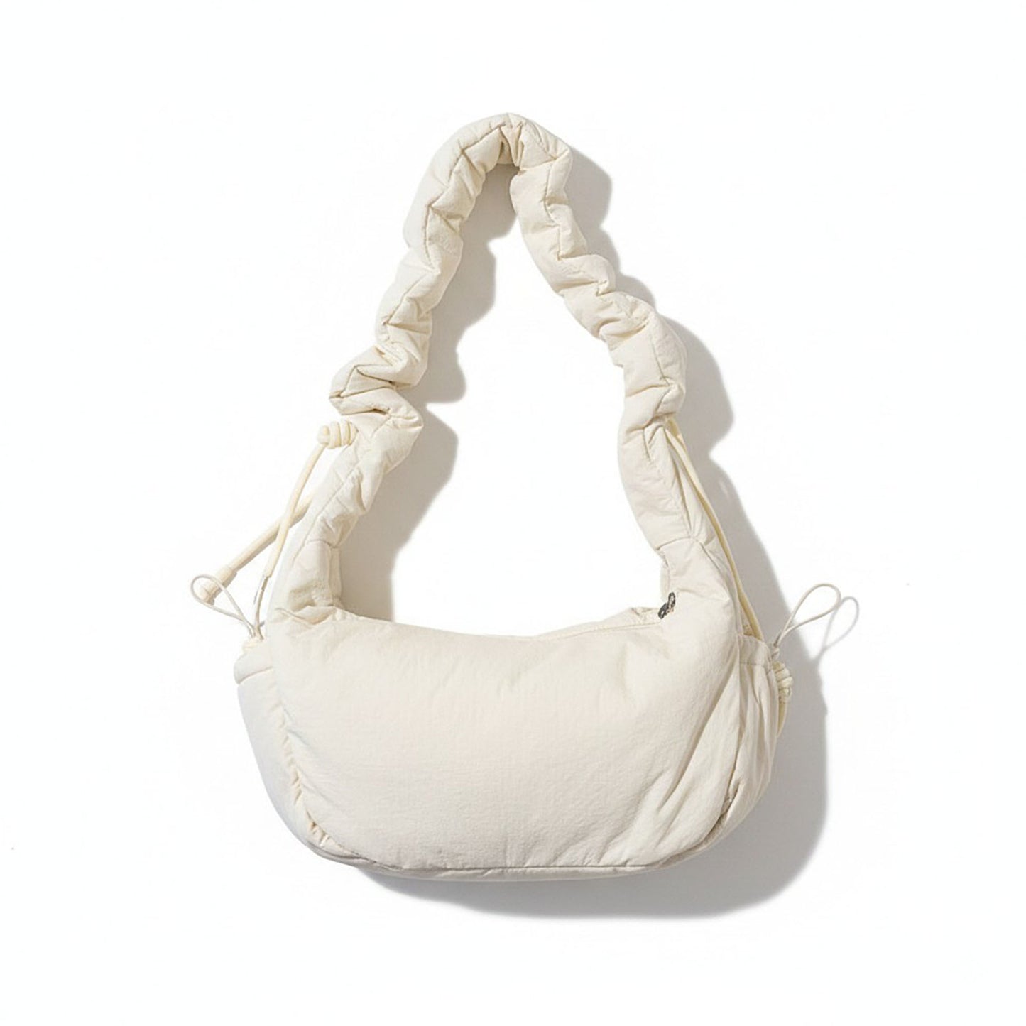 Ruched Padded Shoulder Bag with Adjustable Drawstring Straps