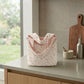 Floral Ribbed Knit Hobo Bag Soft Casual Tote Lightweight Everyday Shoulder Bag