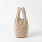 Floral Ribbed Knit Hobo Bag Soft Casual Tote Lightweight Everyday Shoulder Bag