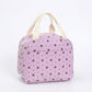 Checkered Zip Top Lunch Bag Insulated Small Tote with Handle Portable Food Carrier