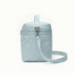 Oxford Fabric Crossbody Utility Bag with Double Zipper Closure and Adjustable Shoulder Strap