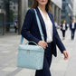 Oxford Fabric Crossbody Utility Bag with Double Zipper Closure and Adjustable Shoulder Strap