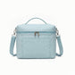 Oxford Fabric Crossbody Utility Bag with Double Zipper Closure and Adjustable Shoulder Strap