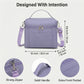 Oxford Fabric Crossbody Utility Bag with Double Zipper Closure and Adjustable Shoulder Strap