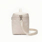 Oxford Fabric Crossbody Utility Bag with Double Zipper Closure and Adjustable Shoulder Strap