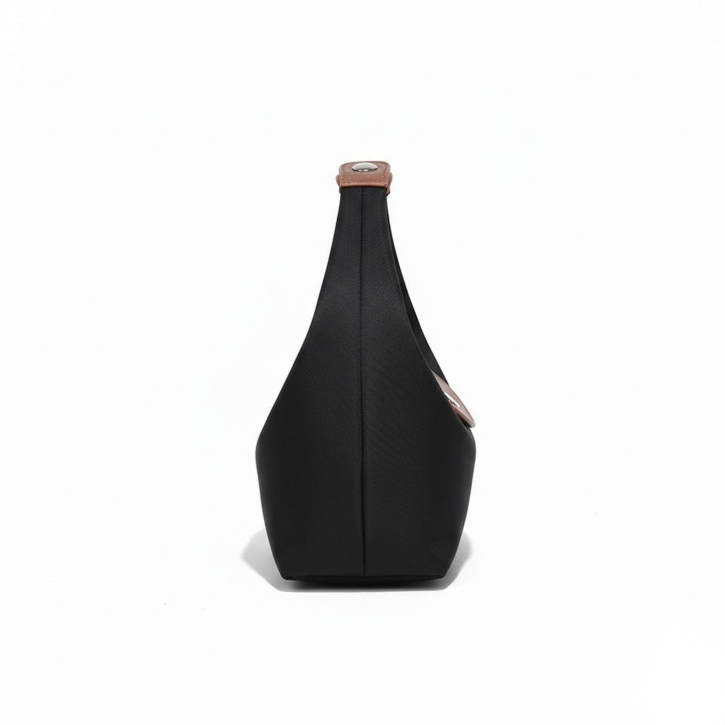 Nylon Mini Hobo Shoulder Bag with Snap Flap Closure and Compact Crescent Silhouette