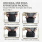 Water Resistant Roll Top Tote Bag Large Capacity Lightweight Top Handle Travel Organizer