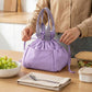 Reusable Lunch Bag with Drawstring Closure and Front Pocket Lightweight Thermal Food Tote