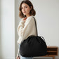 Nylon Drawstring Shoulder Tote Bag with Soft Slouchy Silhouette and Long Carry Straps