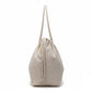 Nylon Drawstring Shoulder Tote Bag with Soft Slouchy Silhouette and Long Carry Straps