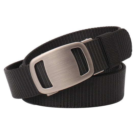 Nylon - Look Canvas Belt with Alloy Automatic Buckle