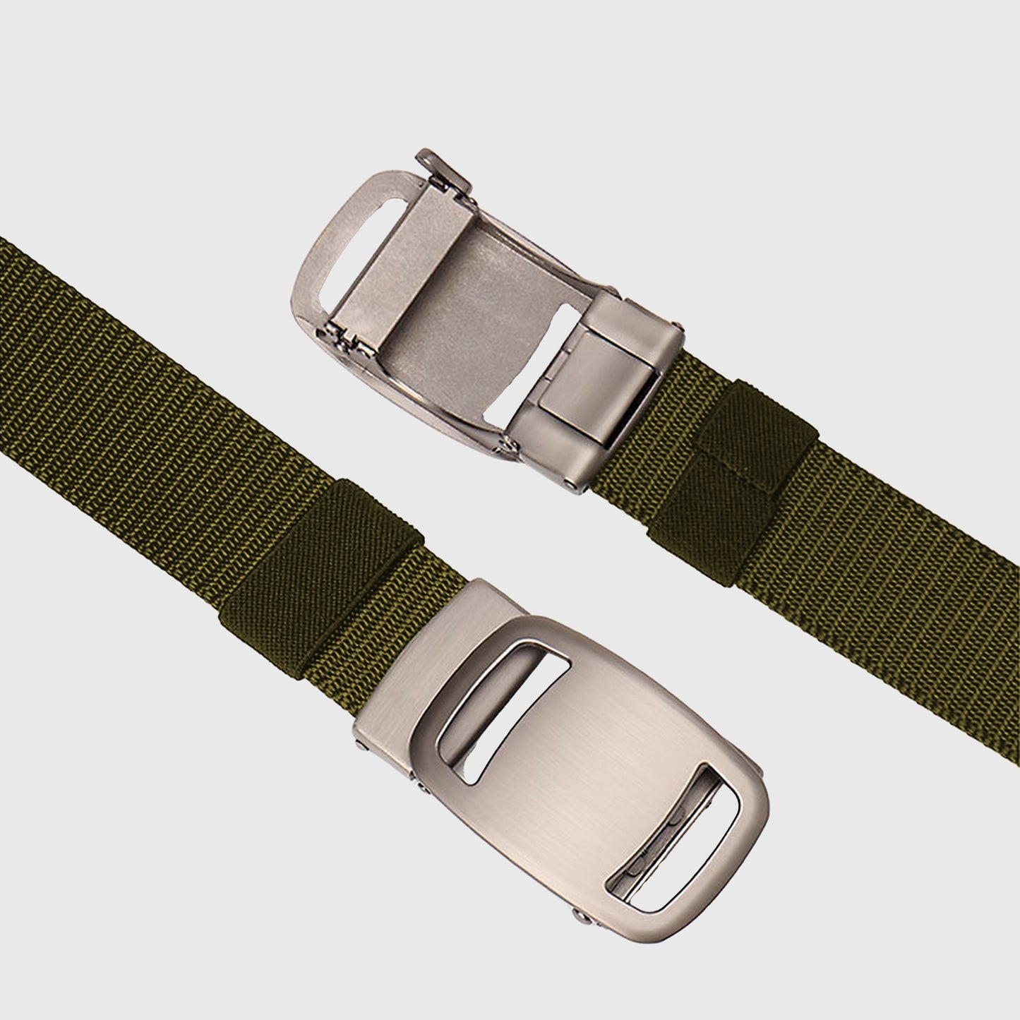 Nylon - Look Canvas Belt with Alloy Automatic Buckle