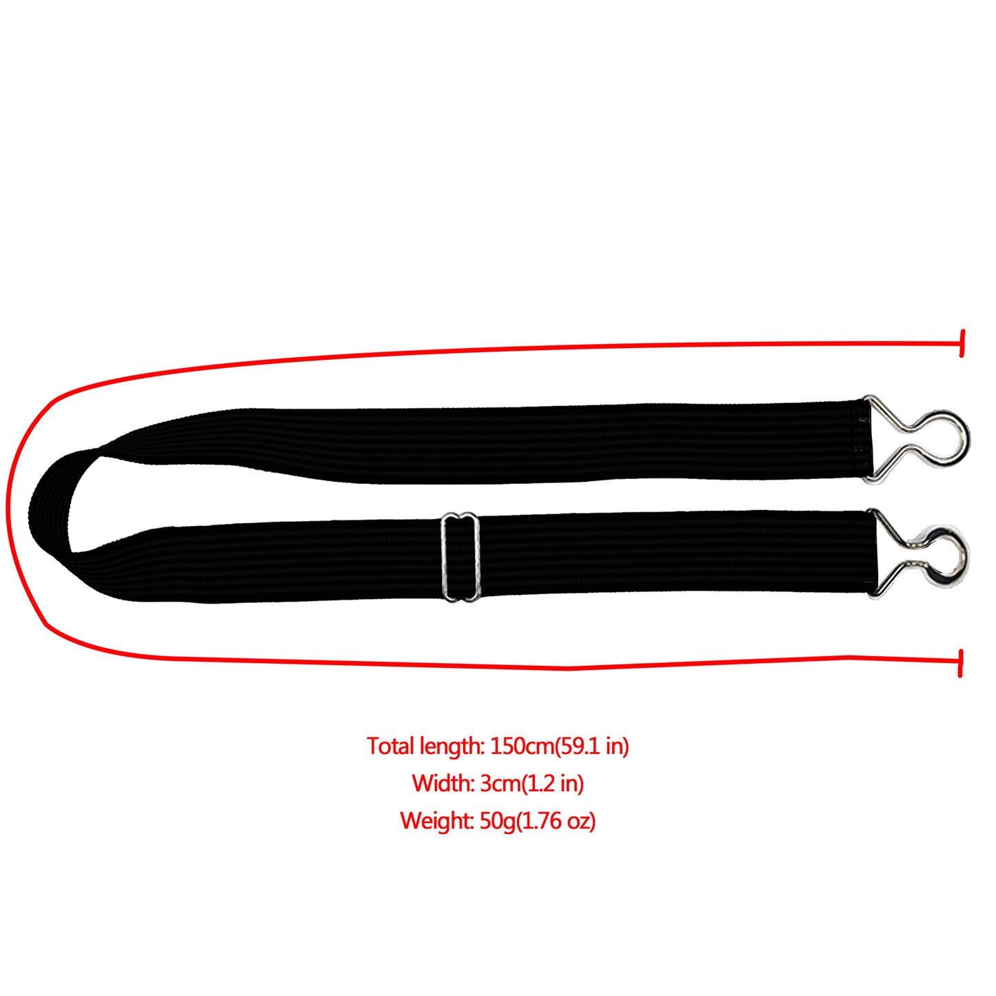 Adjustable Striped Waist Belt