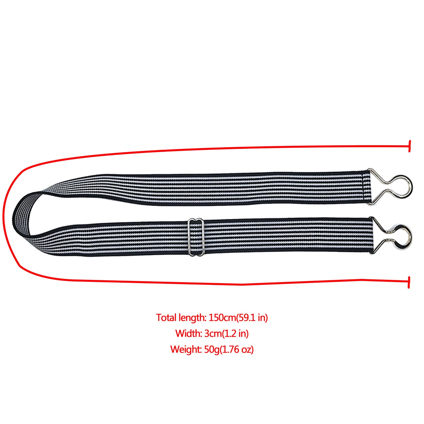 Adjustable Striped Waist Belt