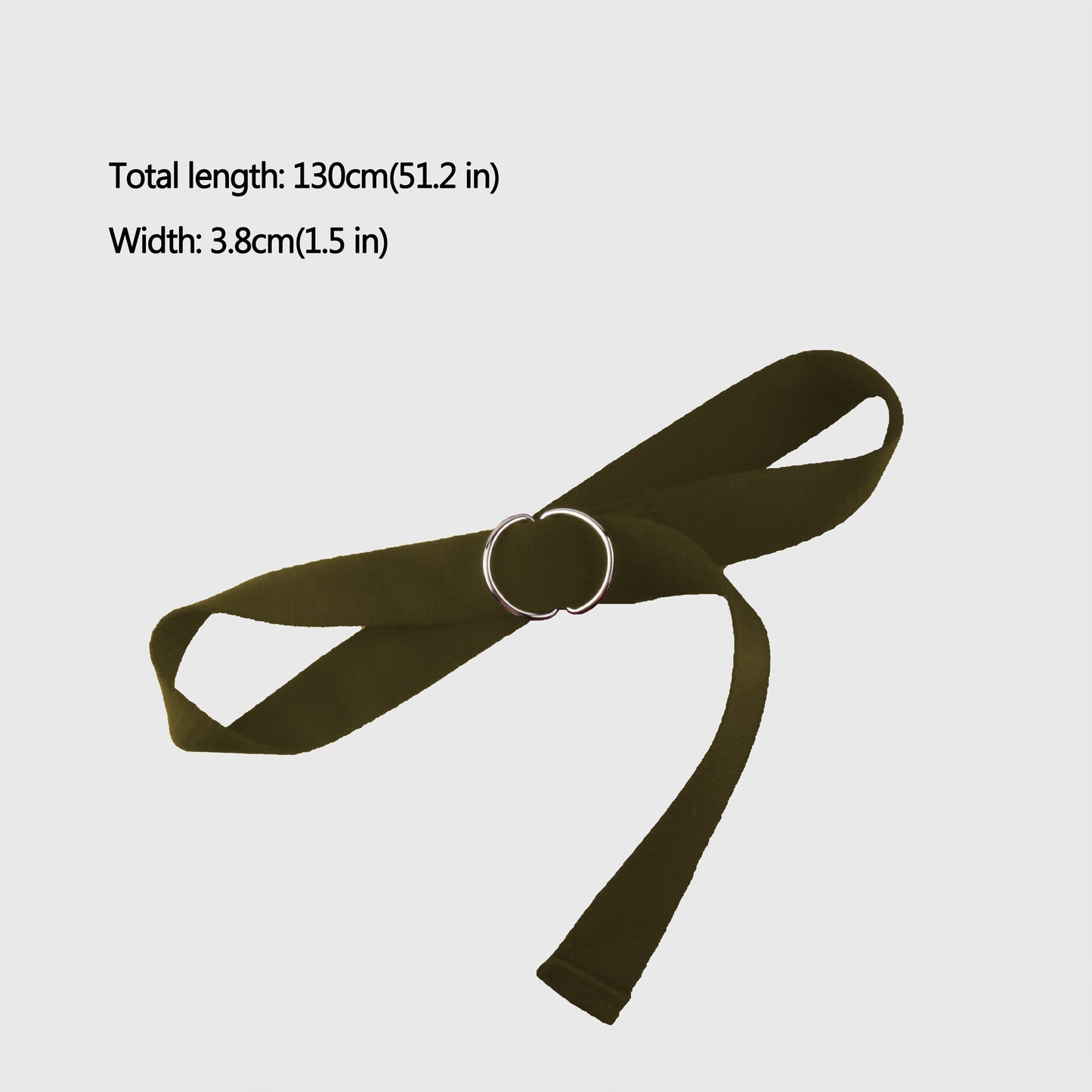 Elastic Waist Belt with Double O - Ring Buckle