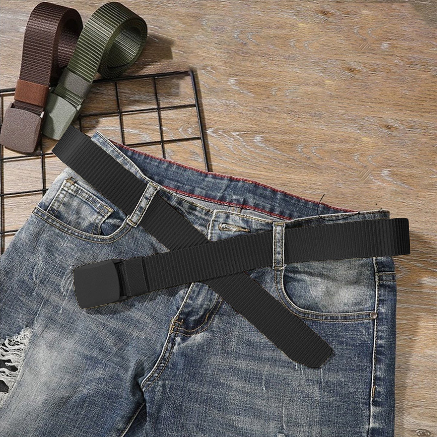 Nylon Webbing Belt with Plastic Buckle