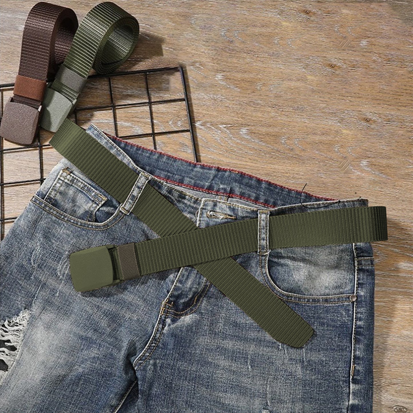 Nylon Webbing Belt with Plastic Buckle