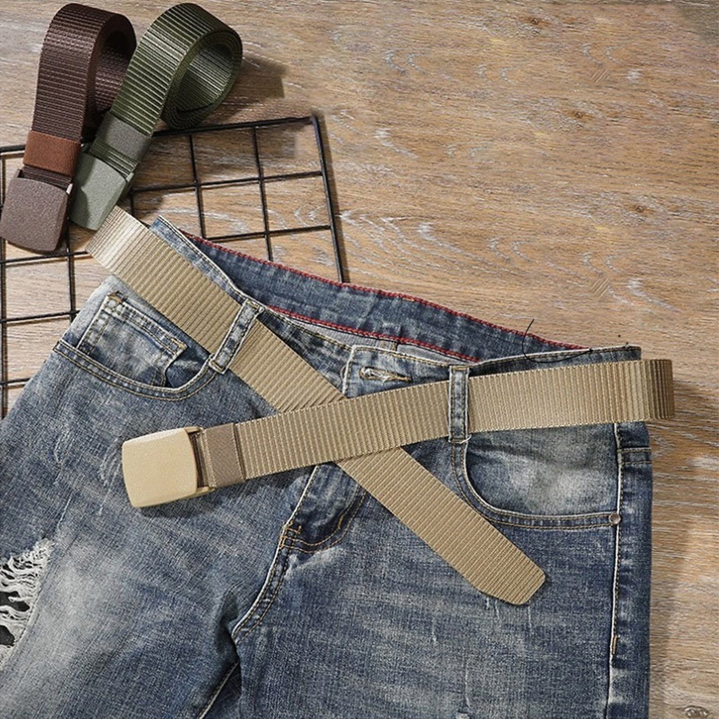 Nylon Webbing Belt with Plastic Buckle