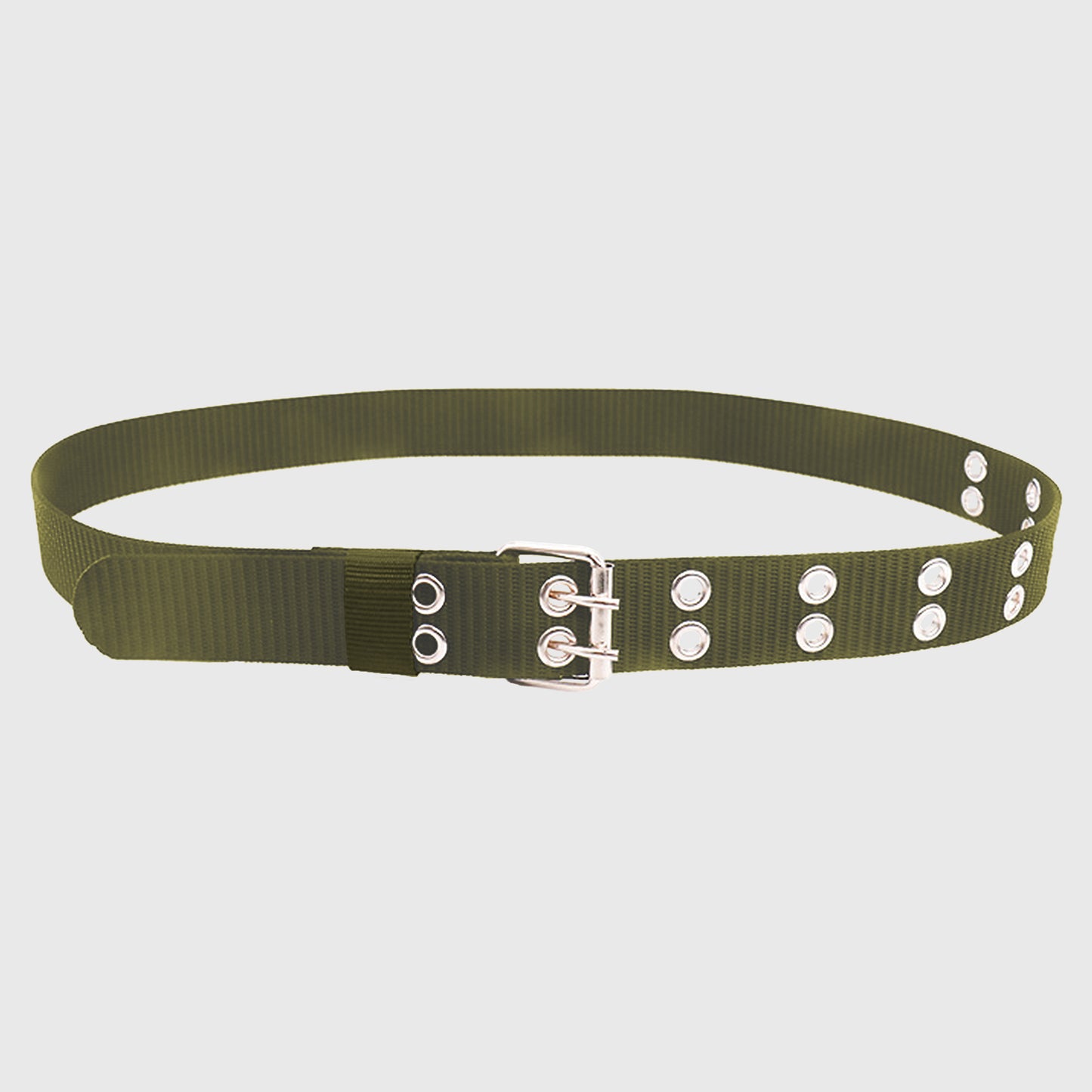 Nylon Web Belt with Silver Buckle