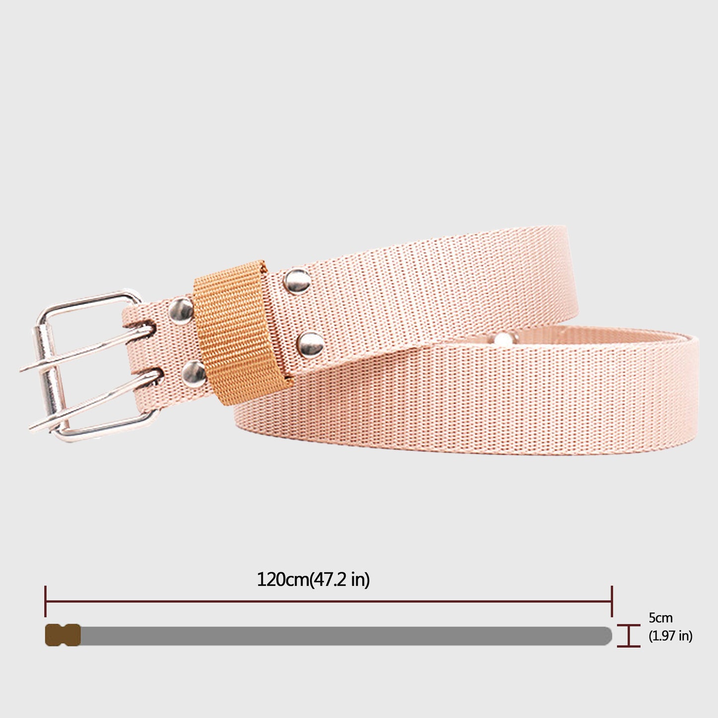 Nylon Web Belt with Silver Buckle