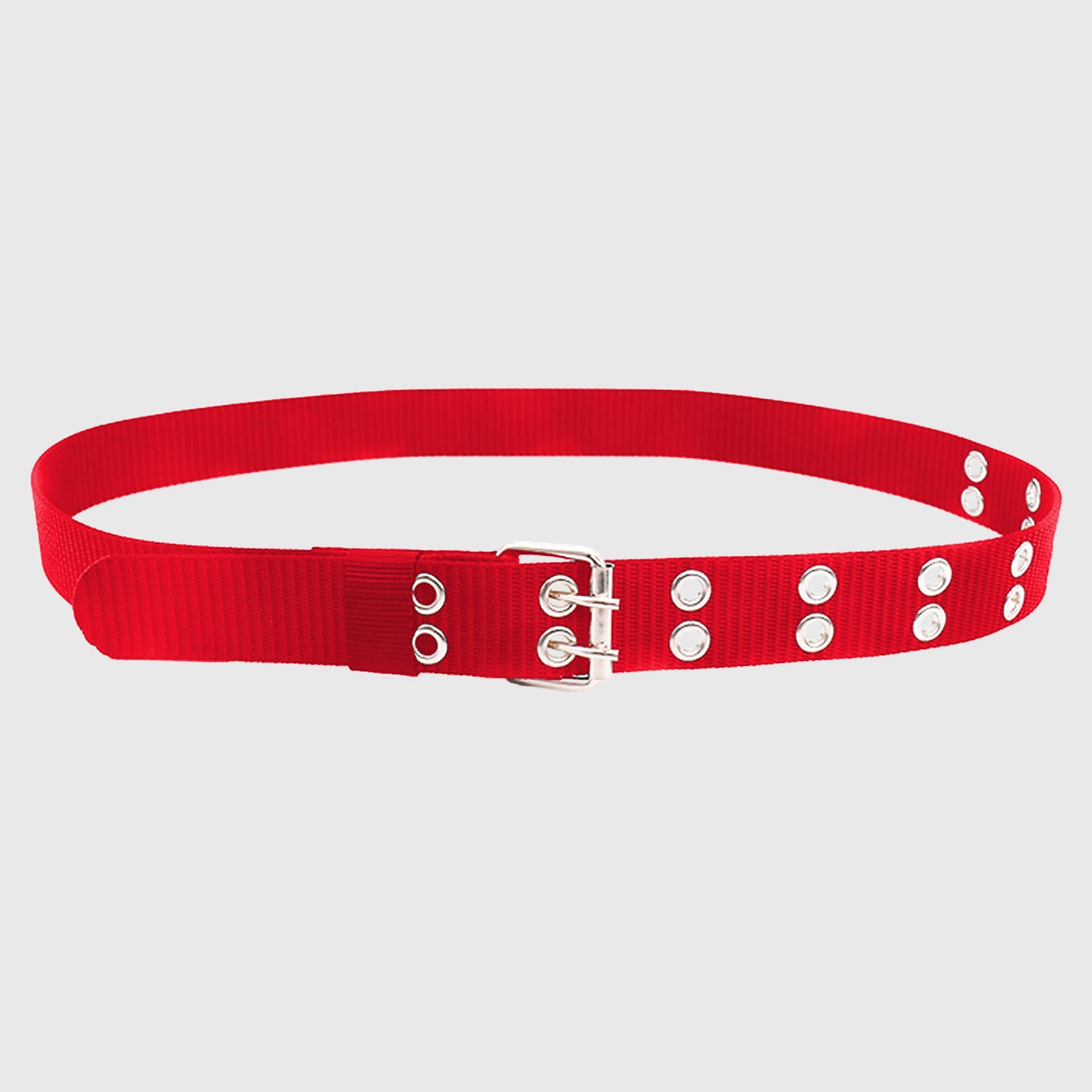 Nylon Web Belt with Silver Buckle