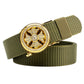Nylon Belt with Rhinestone - Embellished Gold Buckle