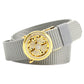 Nylon Belt with Rhinestone - Embellished Gold Buckle